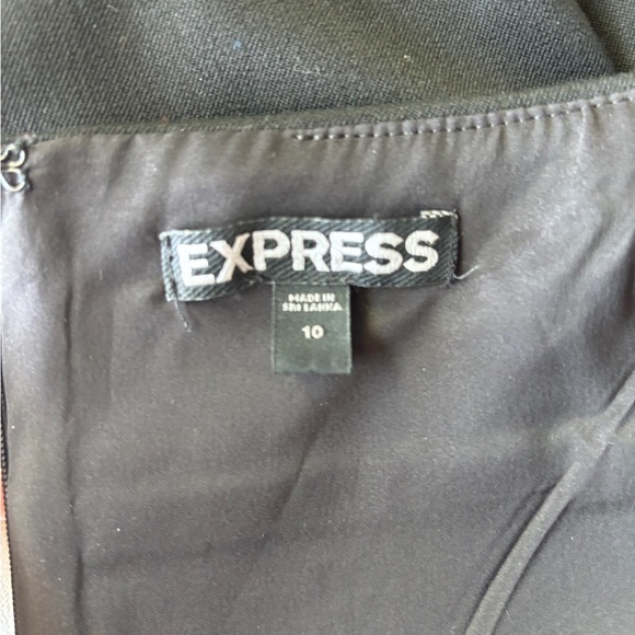 Express pencil skirt with rouched pleated waist- black - 10 - Picture 6 of 6